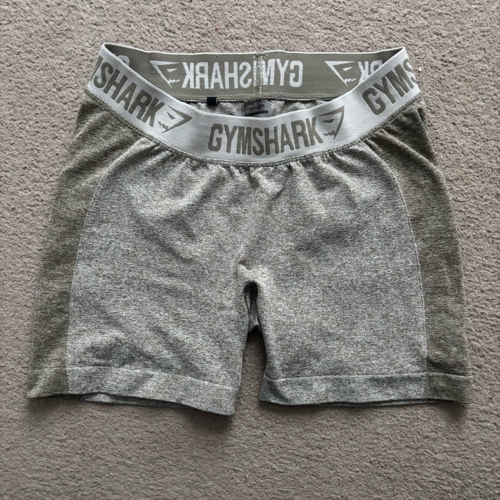 Gymshark Gray and Green Athletic Shorts